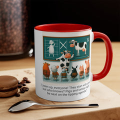 COW TIPPING Awareness - Accent Mugs | Cow Tipping Is Real, Bovine Humor. Gift For Him, Gift For Her, Farm Humor, Cow Fan Gift, Farm Animal