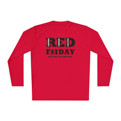 RED Friday, Army Navy Air Force Marines, Patriotic, Remember Everyone Deployed, Support Our Troops, - Unisex Lightweight Long Sleeve Tee