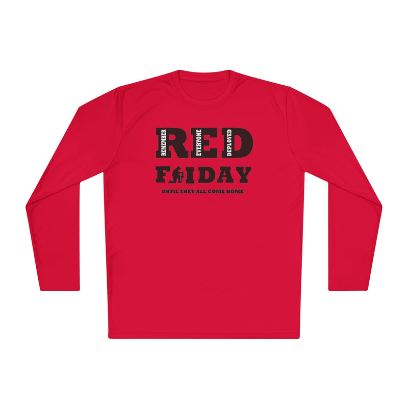 RED Friday, Army Navy Air Force Marines, Patriotic, Remember Everyone Deployed, Support Our Troops, - Unisex Lightweight Long Sleeve Tee