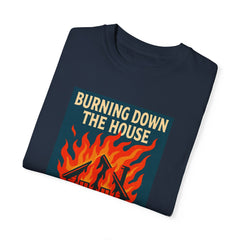 Funny I'm Not A Pyro I'm Just A Talking Head Music-Inspired Unisex T-Shirt - Burning Down the House Design