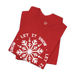 Let It Snow Snowflake T-Shirt — Christmas Winter Tee