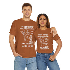 Clumsy Funny Goat Graphic Tee | Unisex Heavy Cotton Tee | Great Gift for Animal Lovers, Birthdays, Casual Wear, Humorous Gifts, Everyday Style