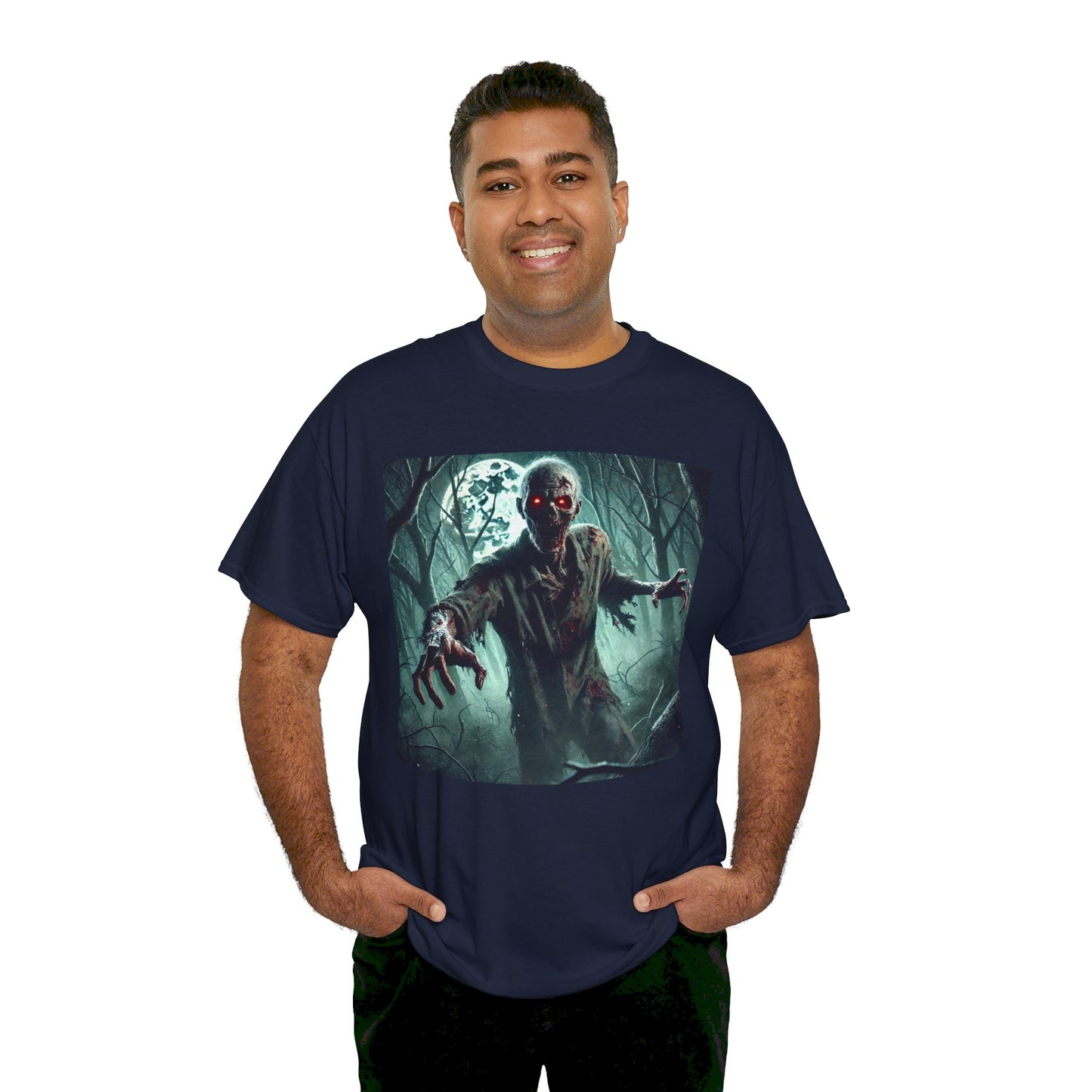 ZOMBIES WOODS! Graphic Unisex Heavy Cotton Tee