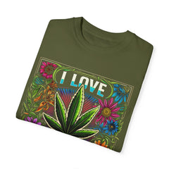 I LOVE GARDENING TShirt, Vintage Style tee, Leaf Graphic Tee, Weed Lover, Smoke Cannabis tee, Relaxed Fit tee, Stoner Lifestyle, Marijuana