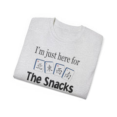 I'm Just Here For the Snacks Mahjong Tiles Unisex Ultra Cotton Tee / See our matching Coffee Mugs