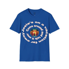 Josie's On A Vacation Far Away Come Around And Talk It Over  Unisex Softstyle T-Shirt  80s Rock The Outfield