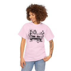 Abstract Retro Racing Car Unisex Heavy Cotton Tee | Perfect for Car Enthusiasts, Father's Day Gift, Casual Wear, Vintage Style, Unique Graphic Shirt