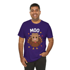 Funny Thanksgiving Turkey Moo T‑Shirt - Unisex Tee