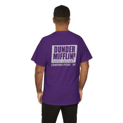 Rochester Unisex Heavy Cotton Tee - Retro Dunder Mifflin Design for Nostalgic Fans