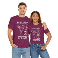 Clumsy Funny Goat Graphic Tee | Unisex Heavy Cotton Tee | Great Gift for Animal Lovers, Birthdays, Casual Wear, Humorous Gifts, Everyday Style