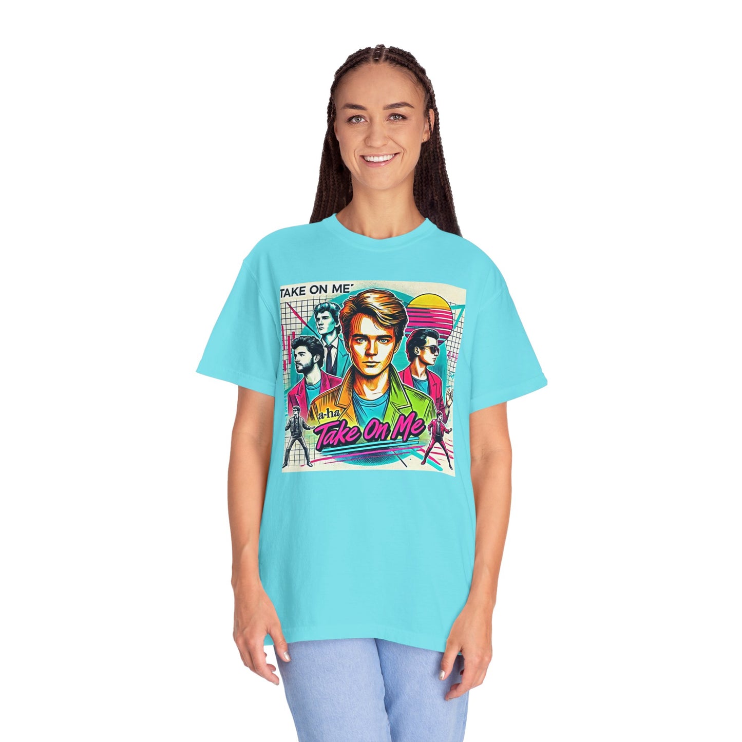 80s Music Take On Me  - Graphic Comfort Colors Garment Dyed Shirt