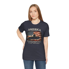 America 250th Submarine 125th Flag T-Shirt — Vintage USA Military Tee