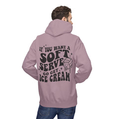 Volleyball Pullover Hoodie - Soft Serve Ice Cream Quote