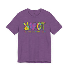 Peace Love  Occupational Therapy shirt, OT shirt, OT practitioner gift, OT student gift, ot graphic tee, gift for her,  gift for him