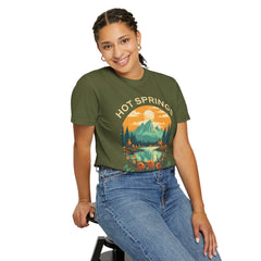Hot Springs National Park Graphic, Comfort Colors Soft Relaxed Fit Unisex Garment-Dyed T-shirt