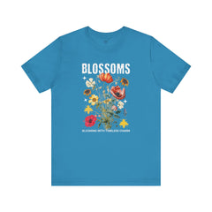 Floral Tee - Blossoms Blooming With Timeless Charm - Positive Vibes