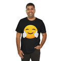 Emoji With White Gloved Hug - Graphic Unisex Jersey Short Sleeve Tee