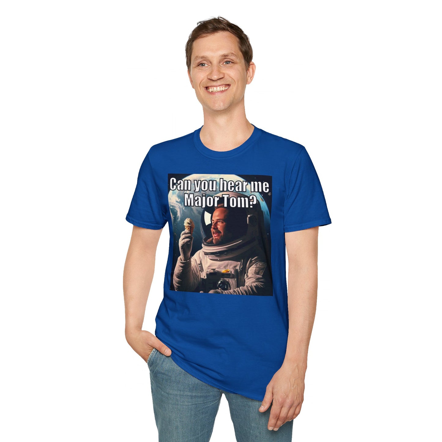 Astronaut Major Tom Eating an Ice Cream Cone, Soft Style T Shirt