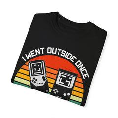Retro Gamer Unisex T-Shirt - "I Went Outside Once"