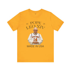 Pope Leo XIV New York Knicks Fan Short Sleeve Tee - Made in USA