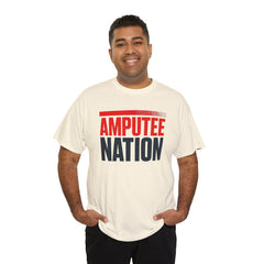Amputee Nation Unisex Heavy Cotton Tee, Support Shirt, Gift for Amputees, Awareness Apparel, Casual Comfort Wear