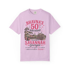 Bhavna Personalized 50th Birthday Girls Trip Savannah, Georgia T-Shirt