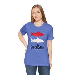 Patriotic Trout T-Shirt — Red White & Blue Fish Tee