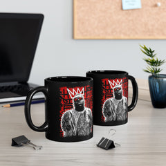 Hip Hop Crowned Rapper Graphic - Black Mug (11oz, 15oz)
