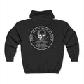 US Navy Submarine Veteran, Unisex Premium Full Zip Hoodie,Submarine Insignia, Skull Crossed Cutlasses on Back, Dolphins, Bubblehead