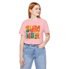 Summer Graphic Tee — Colorful Tropical "SUMMER" Typography T-Shirt