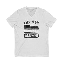 DD 214 Alumni Unisex Jersey Short Sleeve V-Neck Tee
