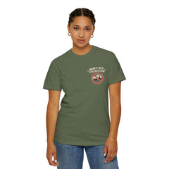 Wyoming Funny Roadtrip T-Shirt — "Three Things You Don’t Do in Wyoming" Adventure Tee
