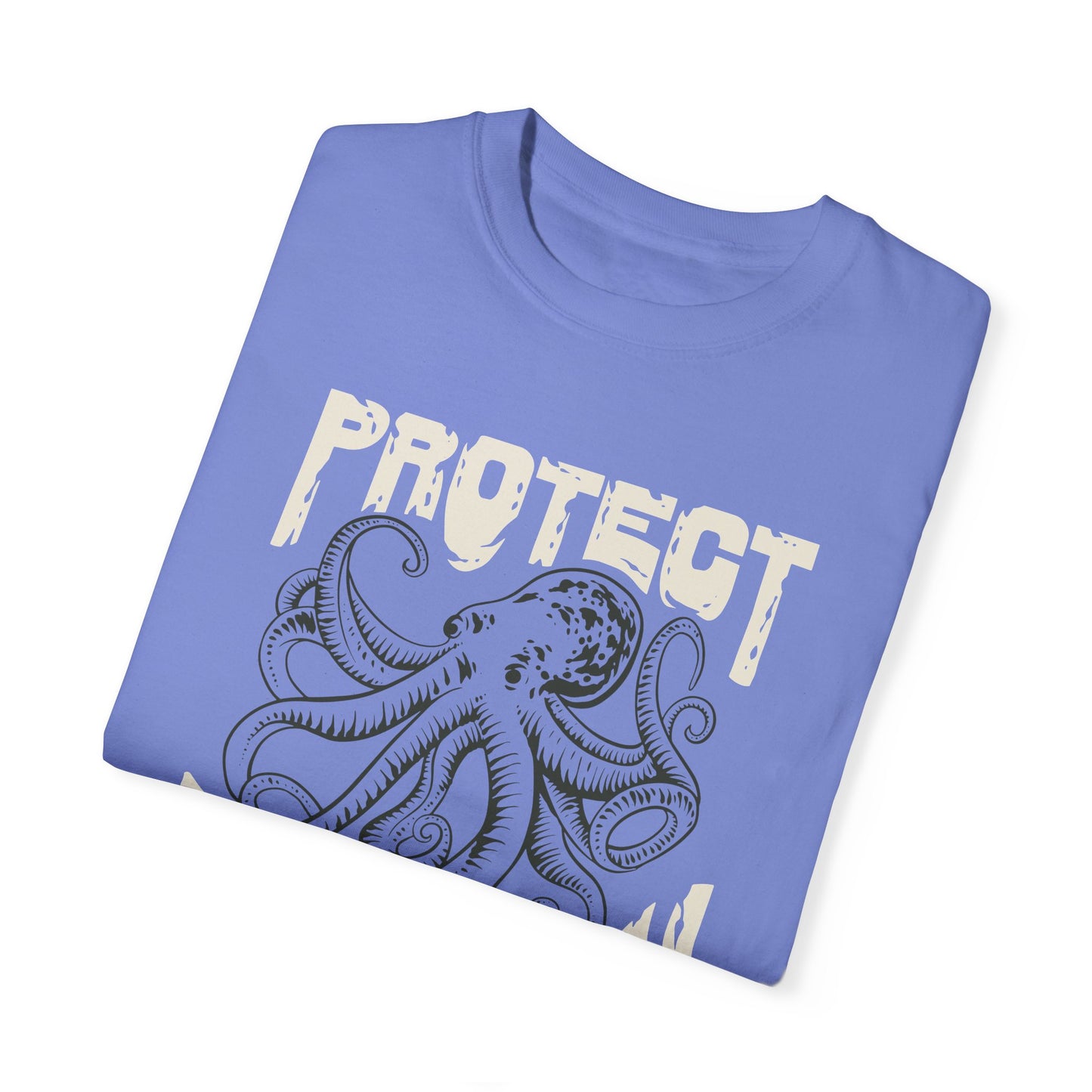 Octopus, Protect Our Ocean -  Graphic Unisex Garment-Dyed T-shirt