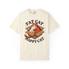 Fat Cat Happy Cat Graphic T-Shirt — Garment-Dyed Unisex Tee