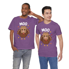 Funny Thanksgiving Turkey Moo T‑Shirt - Unisex Tee
