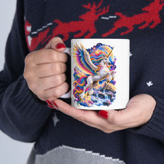 Colorful Feather Wings Unicorn Ceramic Mug | 11oz 15oz