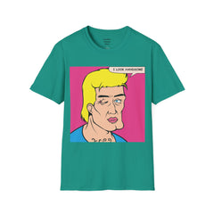 I LOOK HANDSOME Blonde Pop Art Guy Unisex Softstyle T Shirt