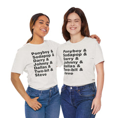 The Outsiders Shirt, Greasers Characters Shirt, Unisex Jersey Short Sleeve Tee