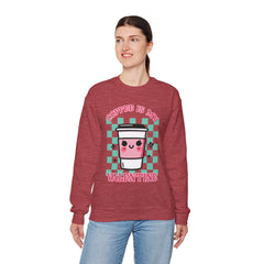 Woman's Coffee Valentine -  Unisex Heavy Blend™ Crewneck Sweatshirt