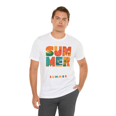 Summer Graphic Tee — Colorful Tropical "SUMMER" Typography T-Shirt