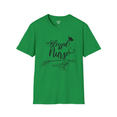 Blessed Nurse - Unisex Softstyle T-Shirt | Nurse Awareness, Medical Wear, Gift For Her, Scrubs Tee, Medical Staff Gift, Registered Nurse, RN