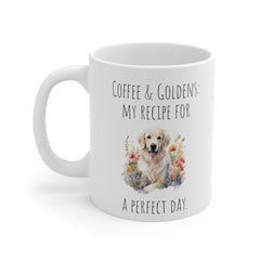 Golden retriever mug, dog lover gift, life is golden mug, ceramic dog mug, gift for her, gift for him, dog dad, dog mom, animal lover mug