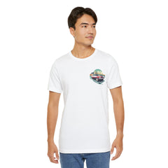 Vintage Car Graphic Tee - Sunset Cityscape Design