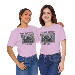 The Outsiders Shirt, Front and Back Images, Greasers Characters Shirt, Unisex Jersey Short Sleeve Tee