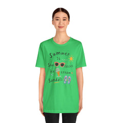 Summer Is — Graphic Tee (Sunglasses, Ice Cream & Sandals)