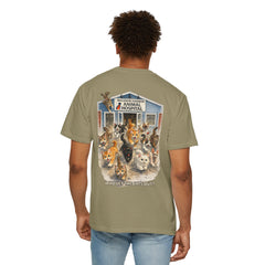 Back Graphic "Who Let the Cats Out?" Baldwin Harbor Animal Hospital Cute Vet Clinic T Shirt