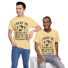 Humorous Barber Tee, Funny Barber Gifts, Unisex Cotton Shirt, Barber Appreciation, Father's Day Gift Tee, Hair Stylist T-Shirt