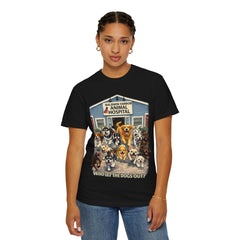 Pitbull Added "Who Let the Dogs Out?" Baldwin Harbor Animal Hospital Cute Vet Clinic T Shirt
