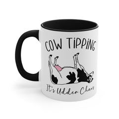 COW TIPPING Awareness - Accent Mugs | Cow Tipping Is Real, Bovine Humor. Gift For Him, Gift For Her, Farm Humor, Cow Fan Gift, Farm Animal