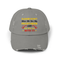 Funny Leg Amputee Quote - distressed unisex cap
